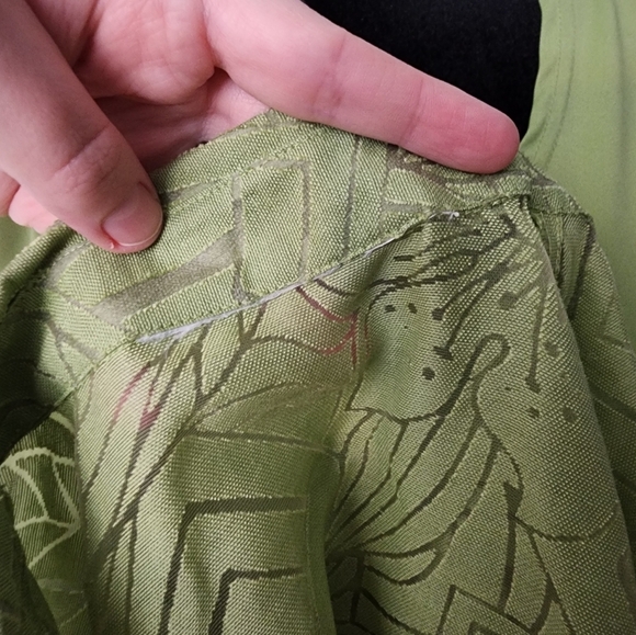 Alfred Dunner Green Sheer Floral Blouse 12P - Picture 5 of 9